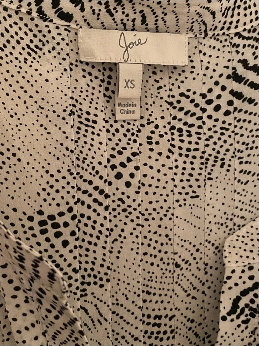 Joie Women's White Gray Silk Animal Print Pleated Button Down Romper Size XS